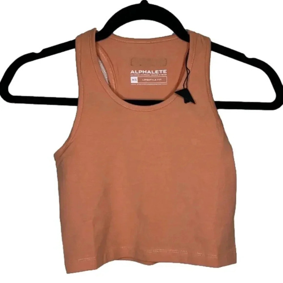 Alphalete Essential Crop Lifestyle Tank Clay NEW Size XS - Picture 2 of 7